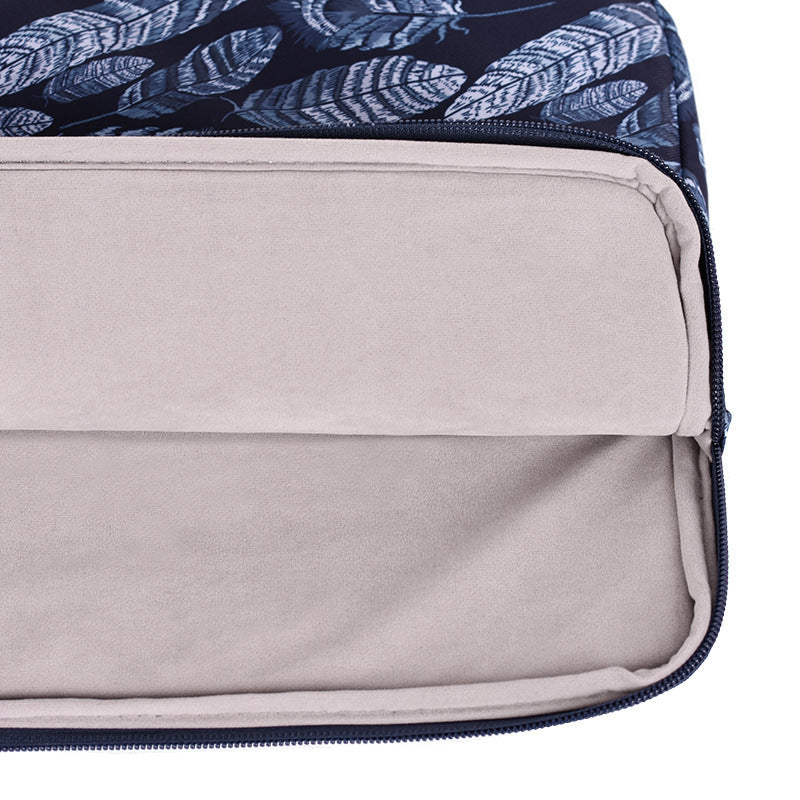 Blue Tree Leaves Laptop Sleeve – Waterproof, Shock-Resistant Polyester Case for MacBook & More
