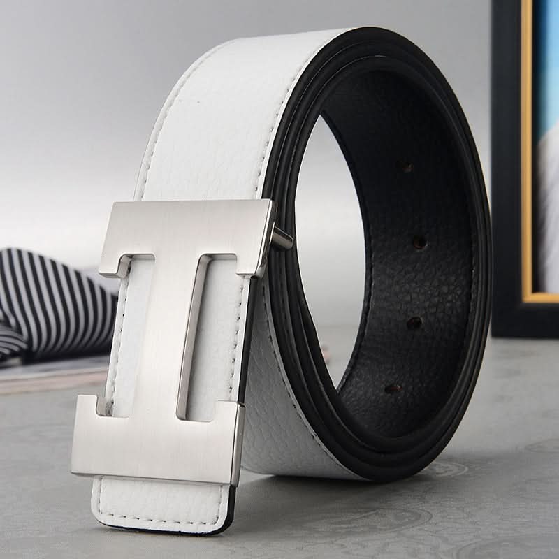 Men's H-Buckle Belt - Imitation Leather