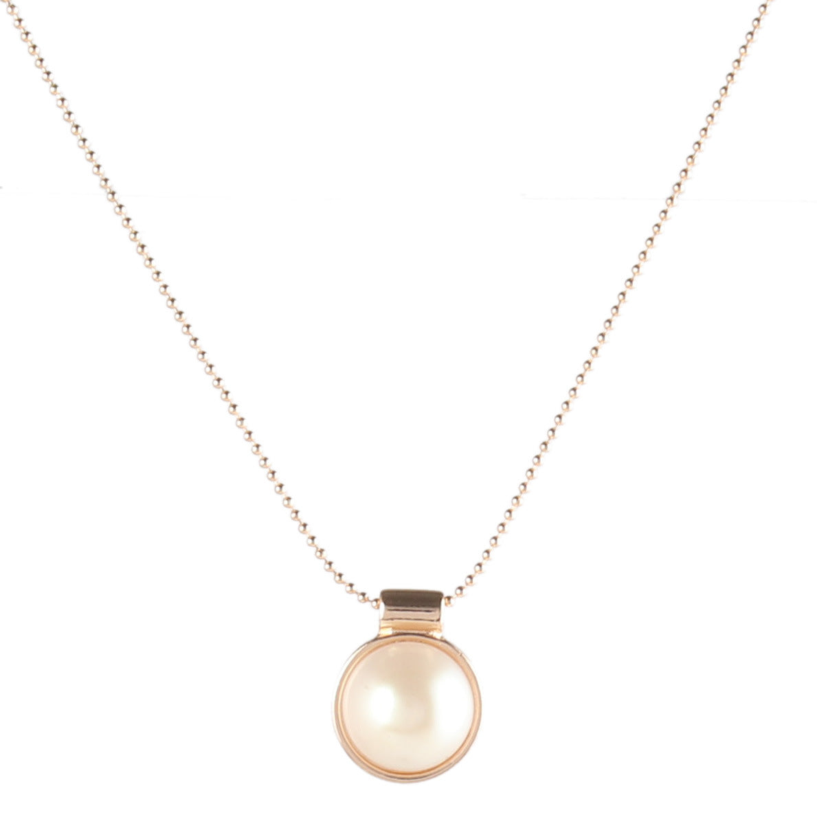 Natural Stone Pendant Necklace – Elegant Round Alloy Beaded Chain for Women