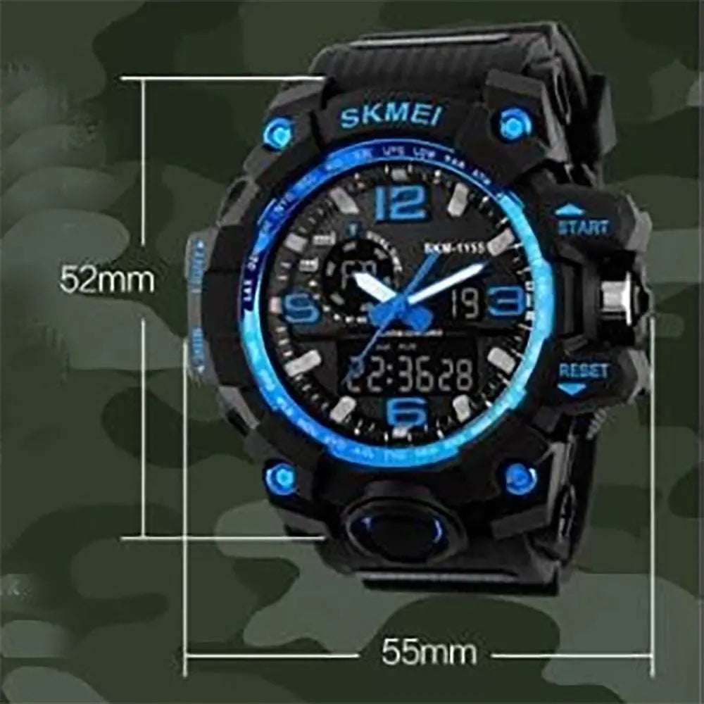 1155 Analog Digital Wrist watch For Men, Boys Red