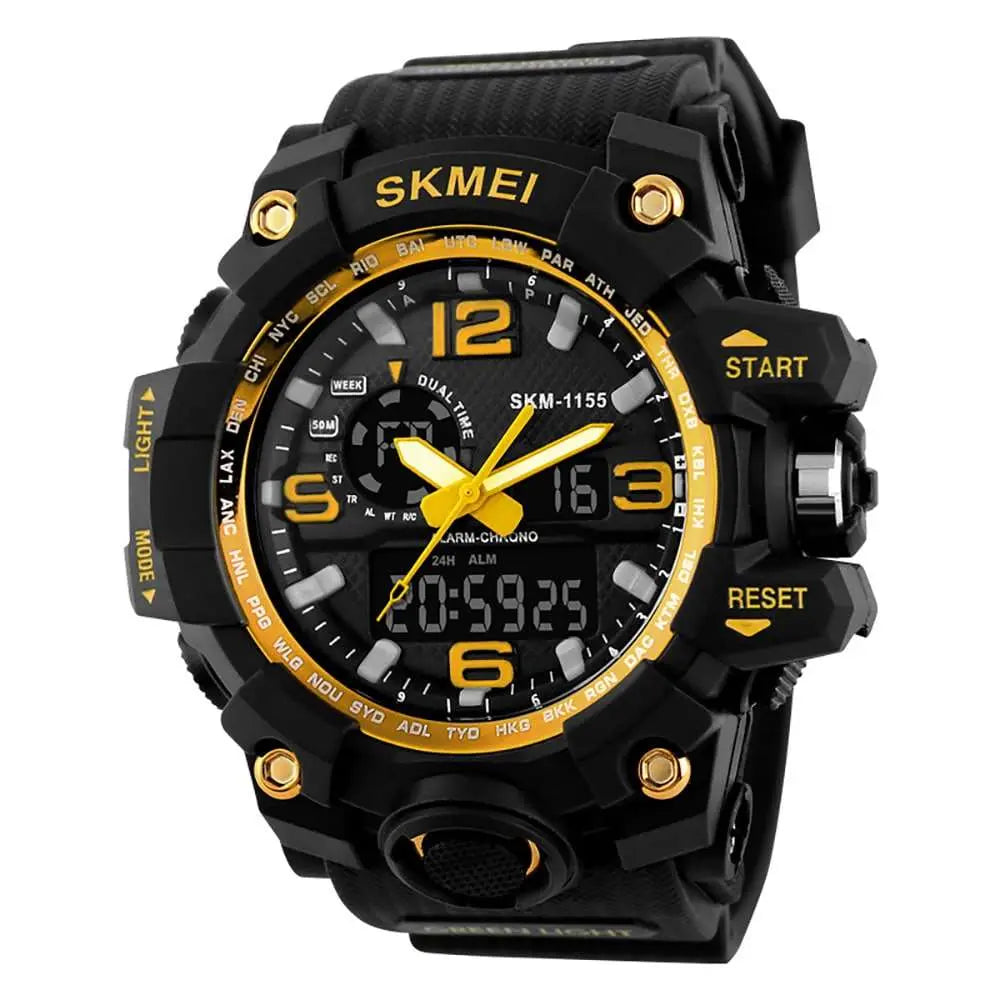 1155 Analog Digital Wrist watch For Men, Boys Yellow