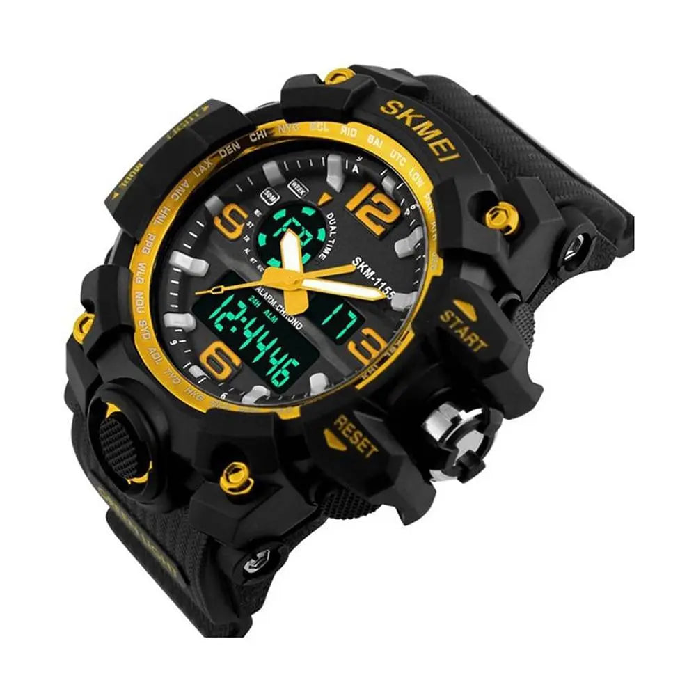 1155 Analog Digital Wrist watch For Men, Boys Yellow