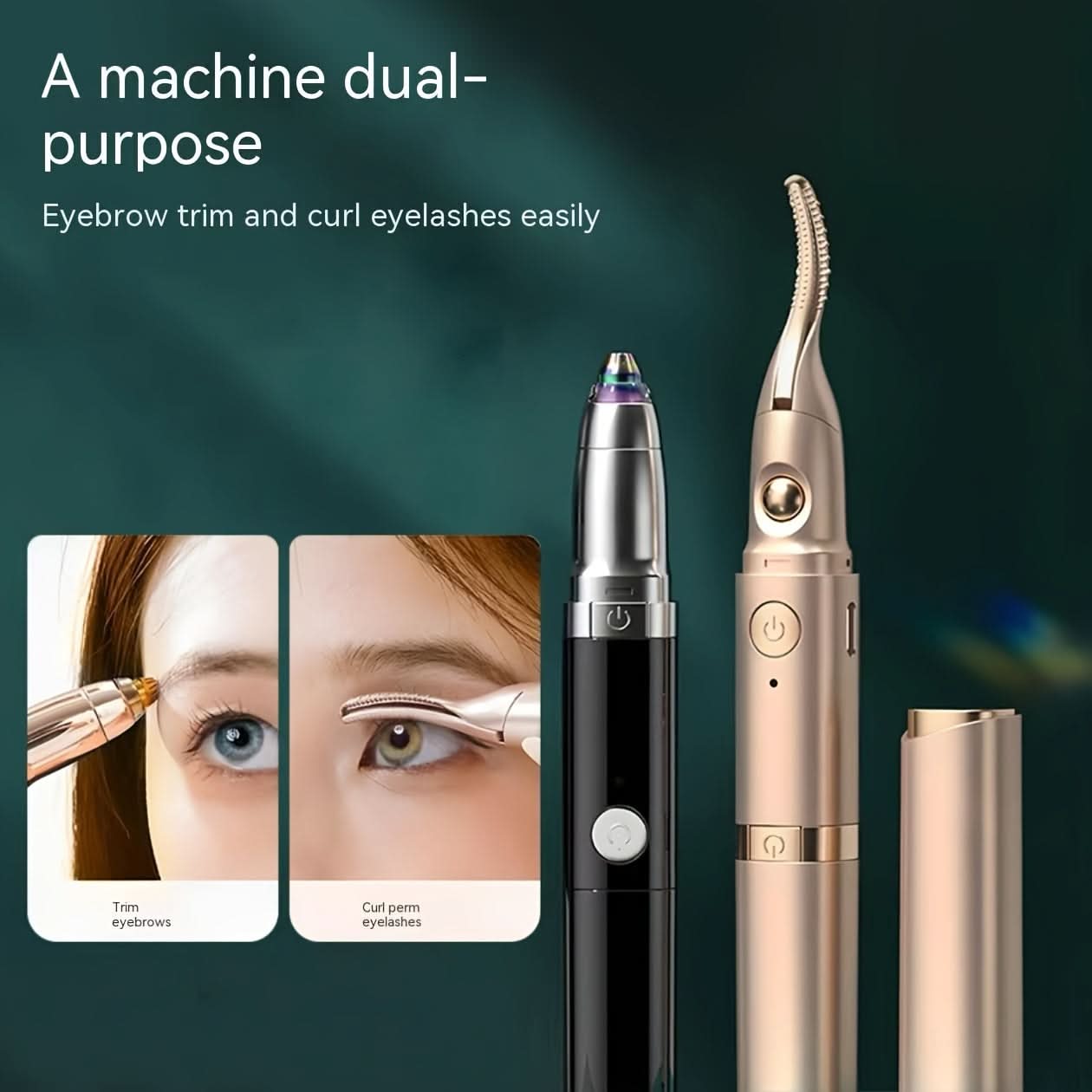 2-in-1 Heated Eyelash Curler & Trimmer