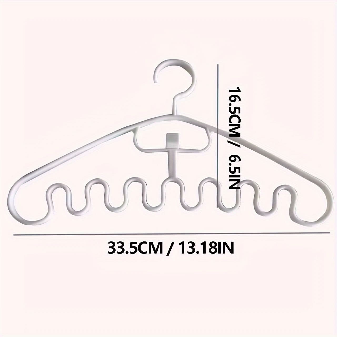 2-Pack Wave-Shaped Plastic Hanger Racks