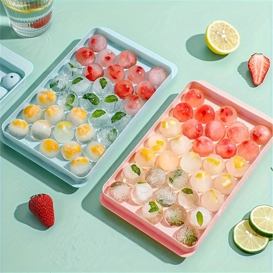 33-Grid Round Ice Cube Tray