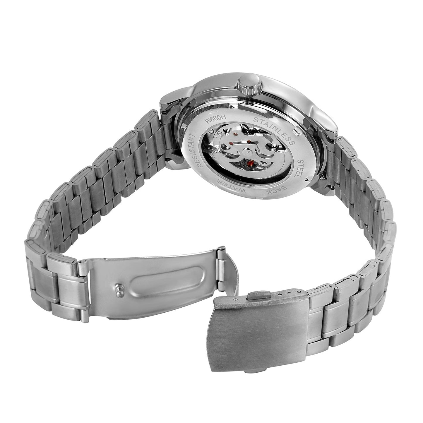 T-WINNER Automatic Mechanical Watch for Men – Luminous Stainless Steel Timepiece