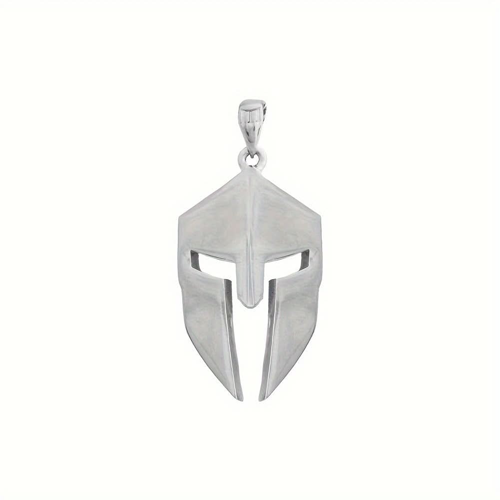Stainless Steel Spartan Helmet Pendant Necklace