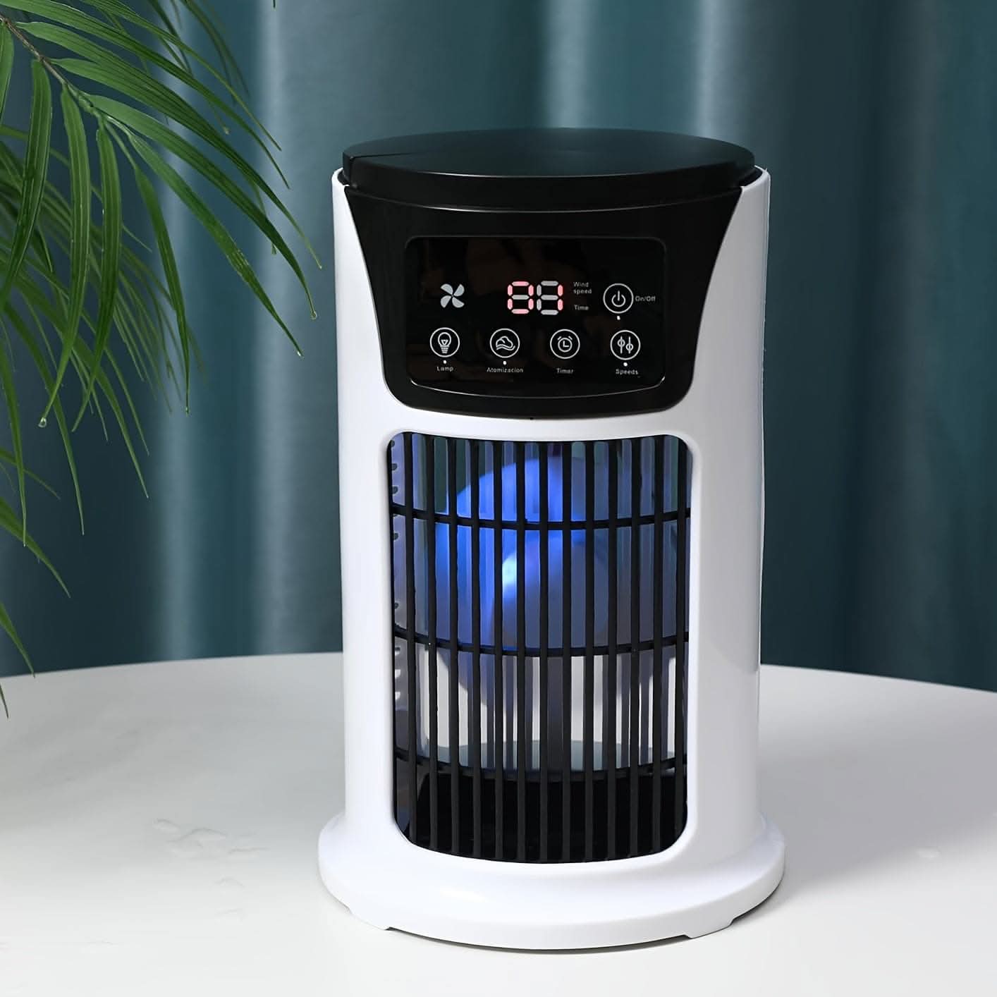 3-In-1 Portable Air Conditioner, Humidifier & Fan with Atmosphere Light