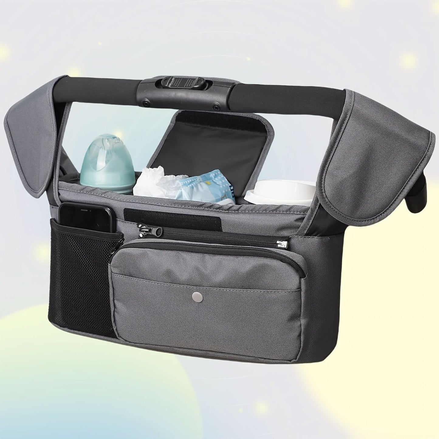 Waterproof Diaper and Bottle Bag for Strollers Organizer