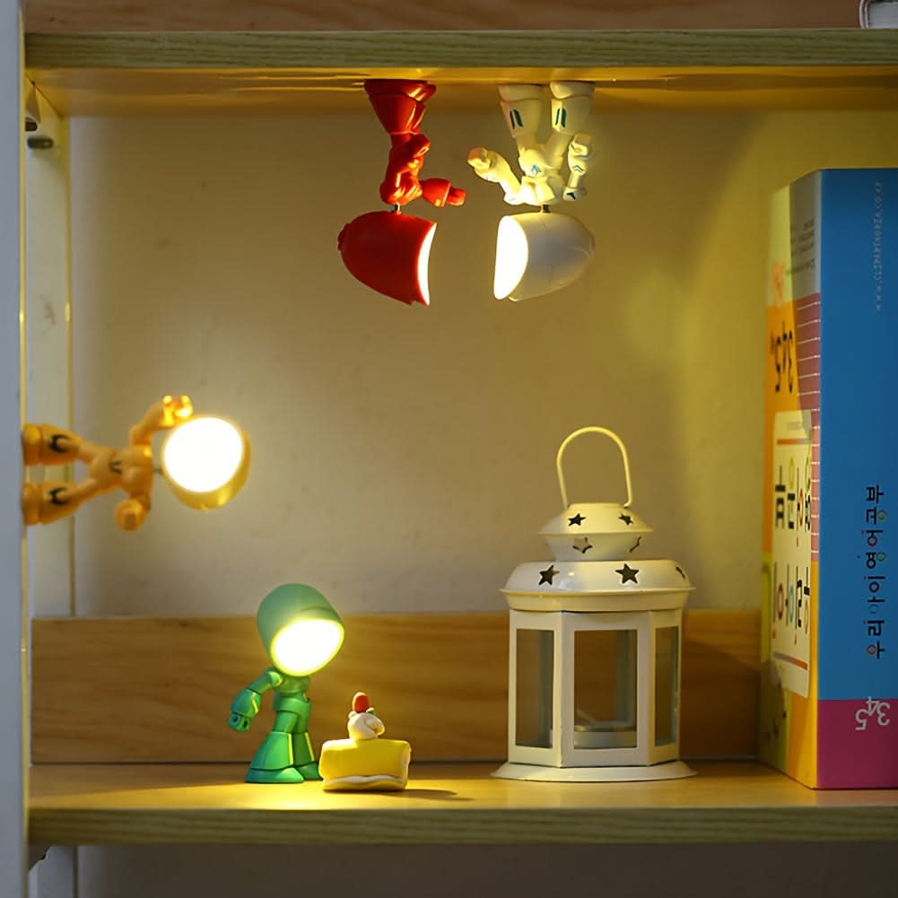 Robot Night Light – LED Desk Lamp, Cute Cartoon Design
