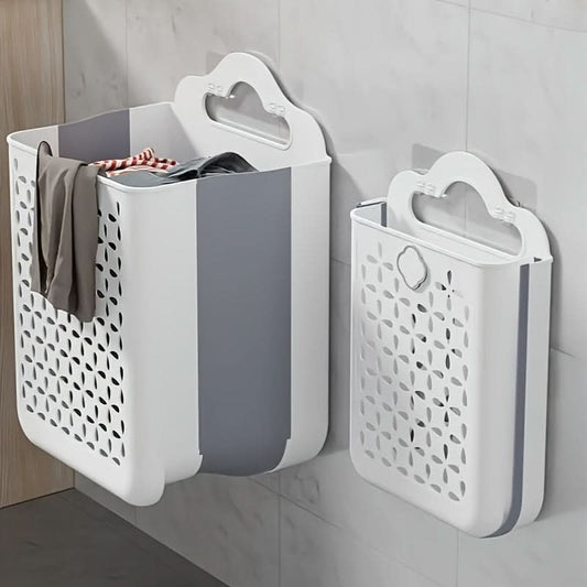 Folding Storage Basket – Space-Saving Wall-Mounted & Floor Storage Basket for Toys