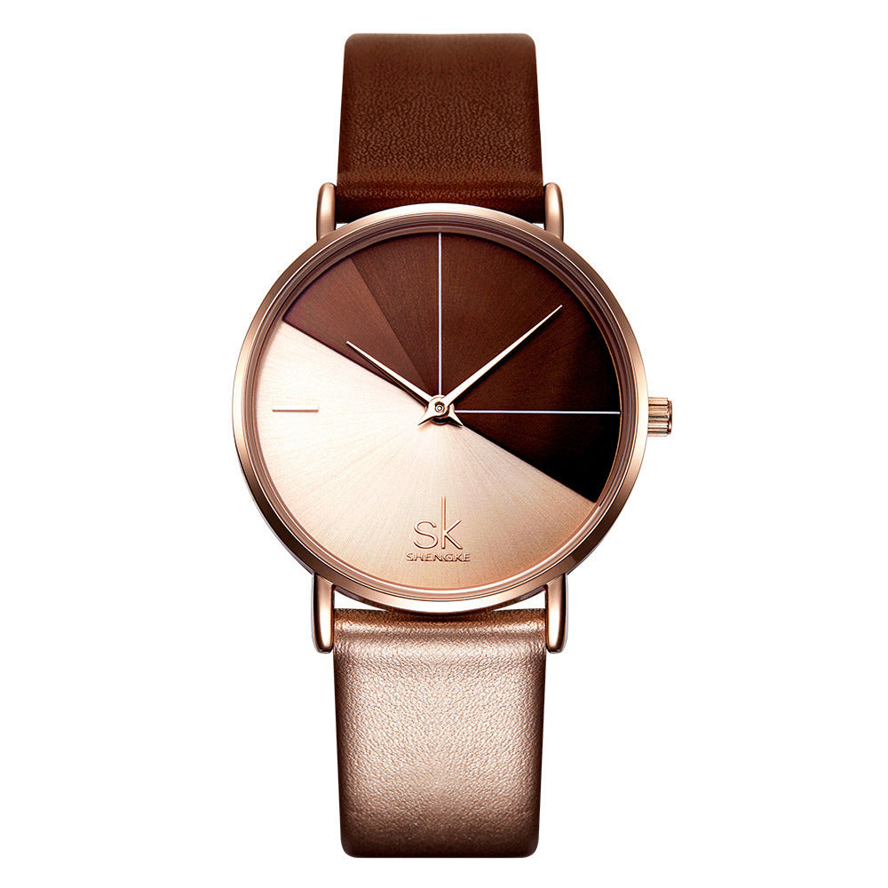 SK Women’s Quartz Watch – High-End Thin Strap Fashion Analog Timepiece