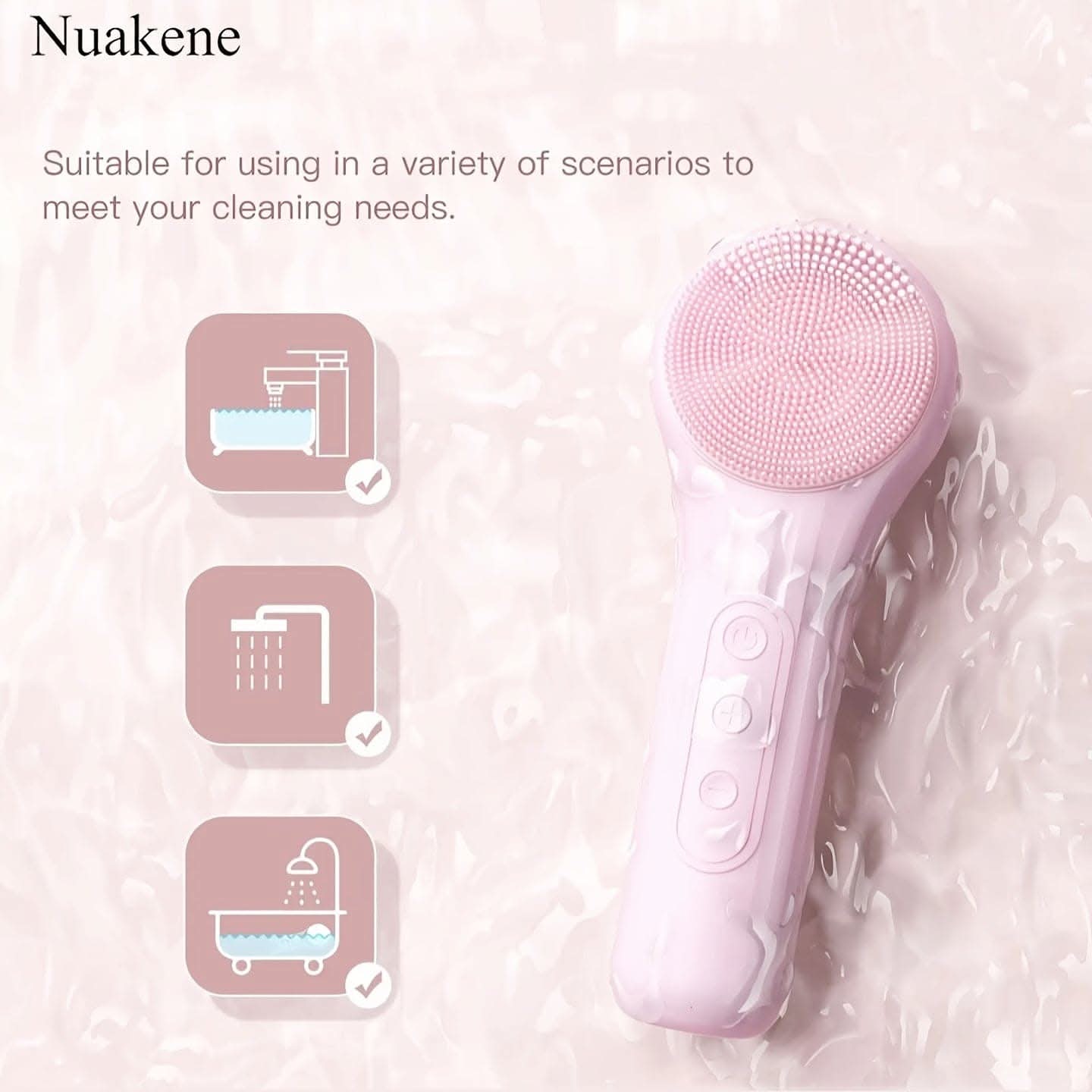 Rechargeable Heated Silicone Facial Cleansing Brush