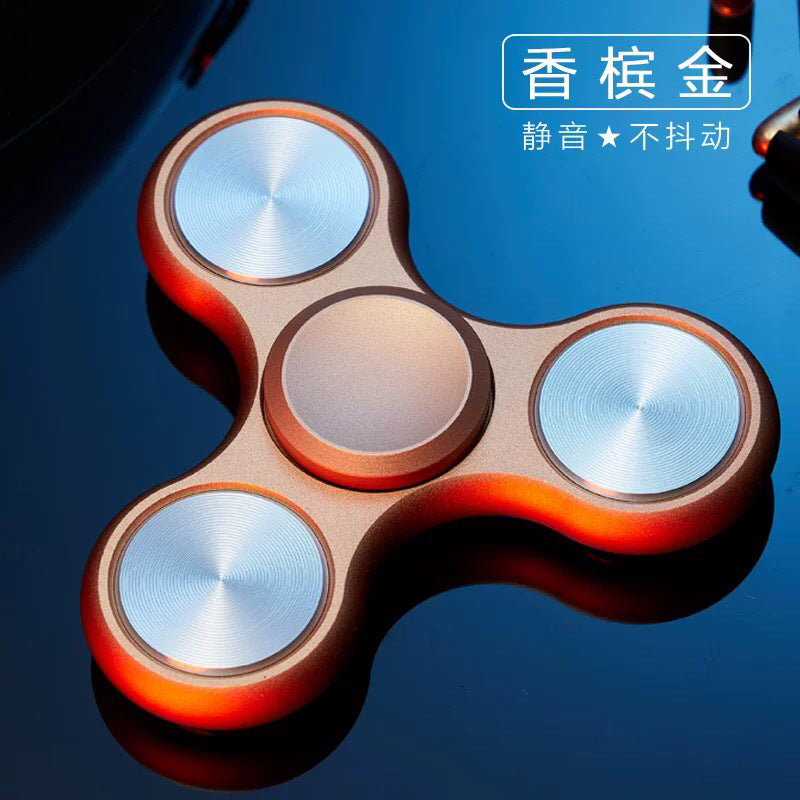 High-Speed Metal Finger Gyroscope Toy – Tri-Leaf Spinner for Kids & Adults