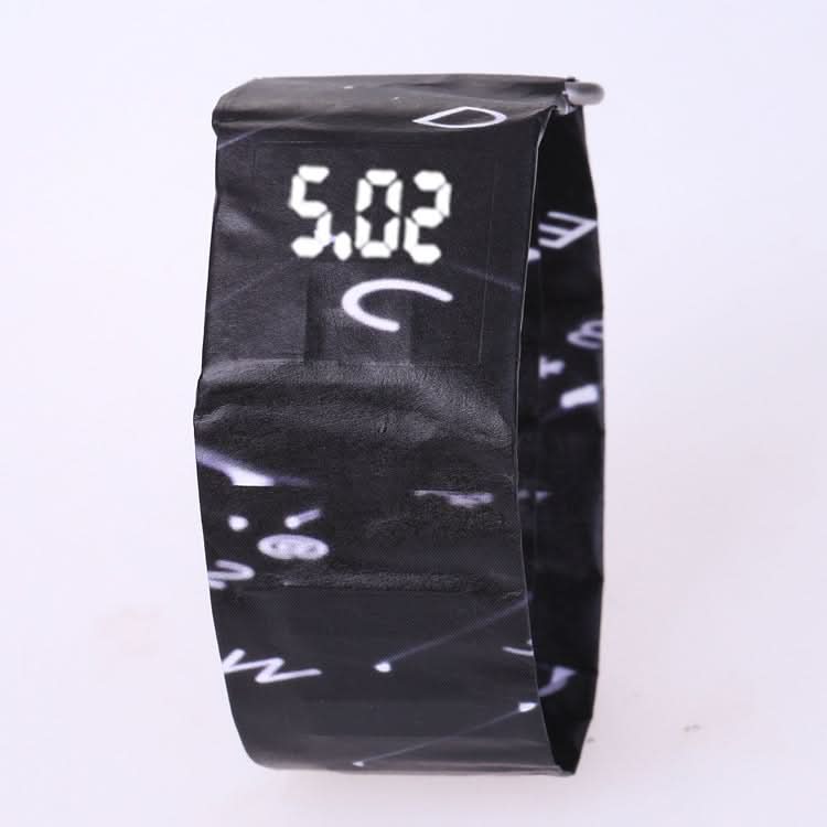 DuPont Paper LED Watch – Minimalist Black Design