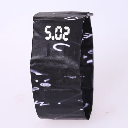 DuPont Paper LED Watch – Minimalist Black Design