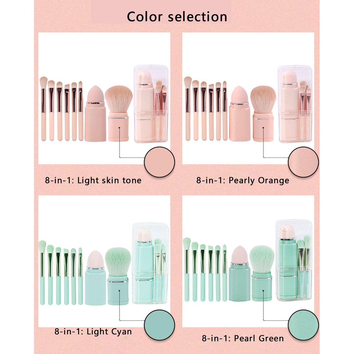 8-Piece Makeup Brush Set – Professional Powder