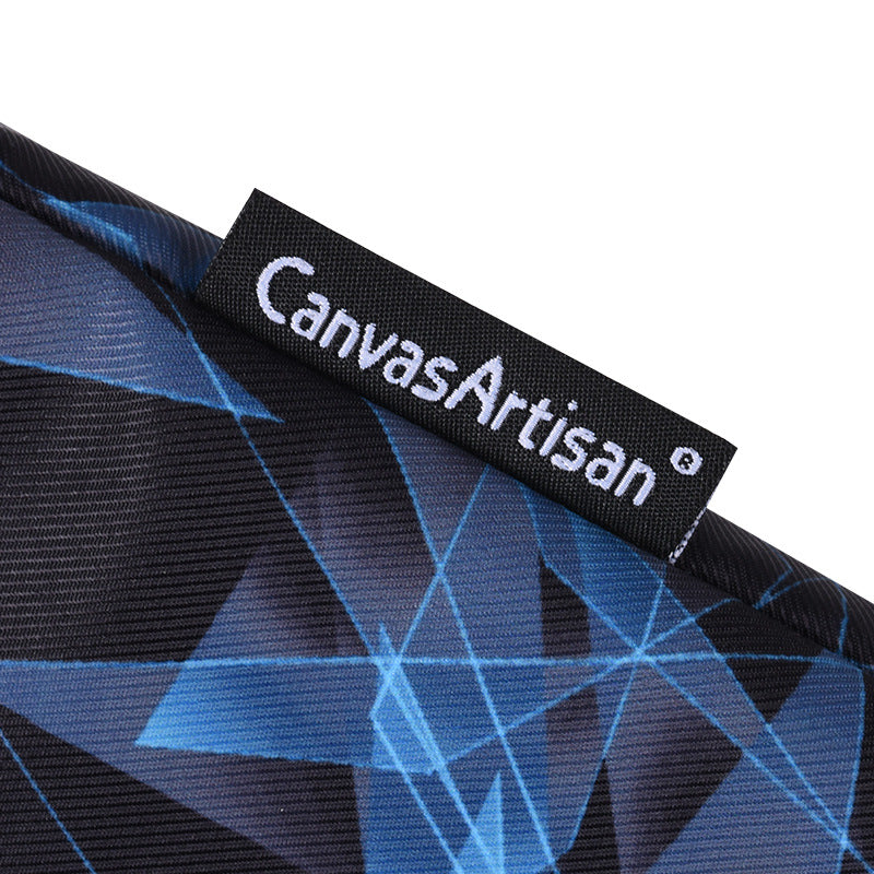 Blue Geometric Laptop Sleeve – Waterproof & Shock-Resistant Polyester Case for 11–15 Inch Devices
