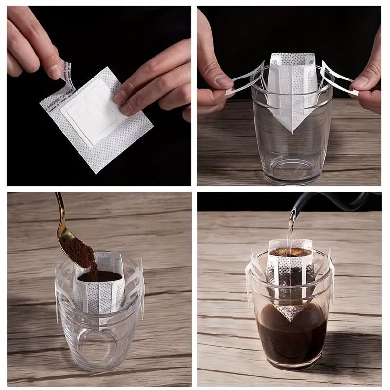 50-Pack Portable Coffee Filter Papers – Drip Brew Bags