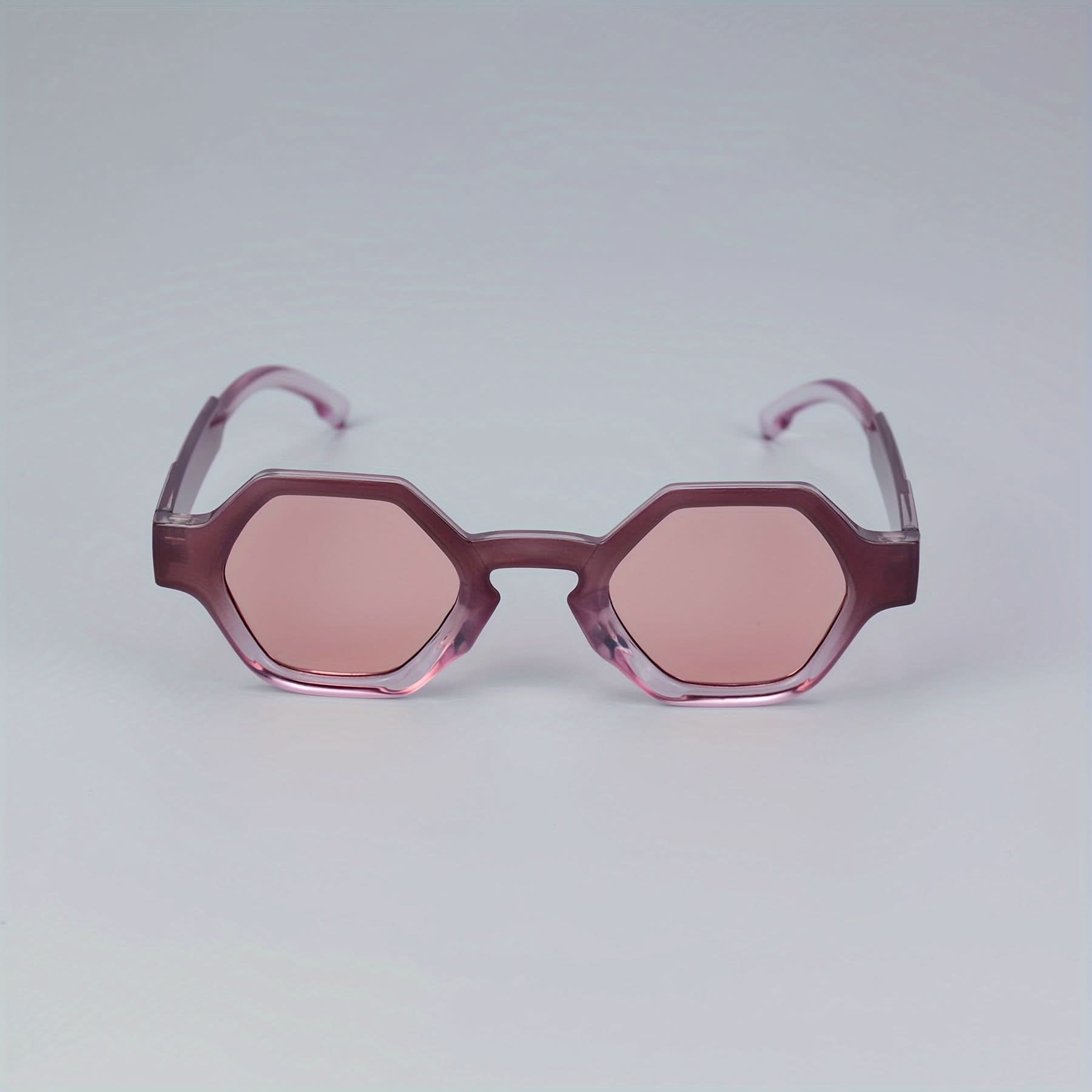 Retro Hip-Hop Polygon Glasses - Anti-Reflective, Square Frame for Men & Women