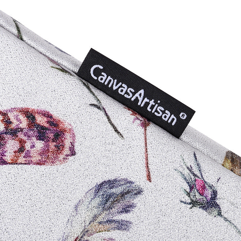 Feather Floral Laptop Sleeve – Shock-Resistant Polyester Case for MacBook & More