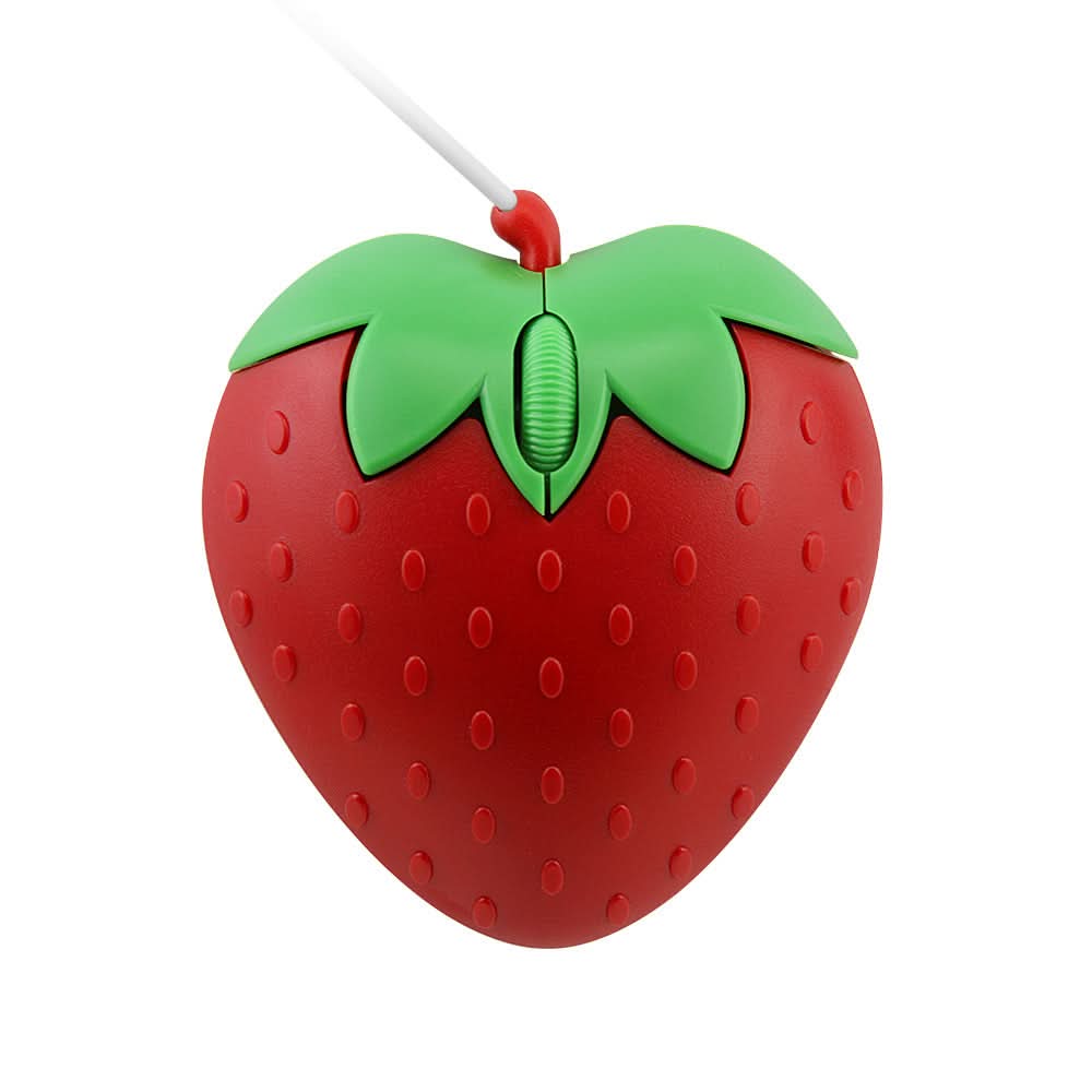 Strawberry-Themed Wireless Mouse – 2.4GHz Optical Sensor