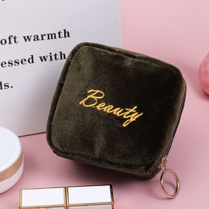 Korean Velvet Cube Makeup Bag for Lipsticks