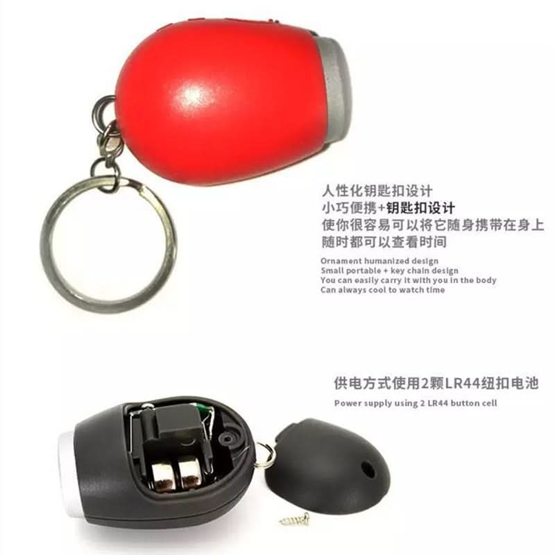 Mini Keychain Projection Clock Flashlight for Kids