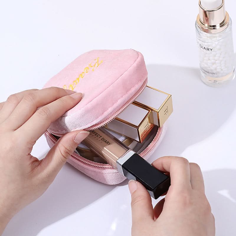 Korean Velvet Cube Makeup Bag for Lipsticks