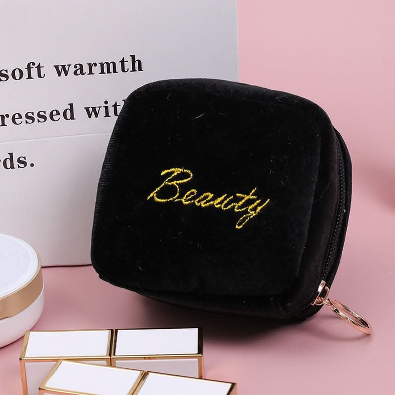 Korean Velvet Cube Makeup Bag for Lipsticks