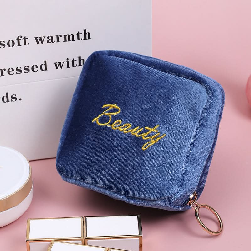 Korean Velvet Cube Makeup Bag for Lipsticks