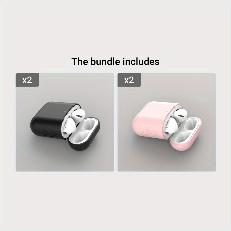 Protective Silicone Case for AirPods - Compatible with 1st & 2nd Gen