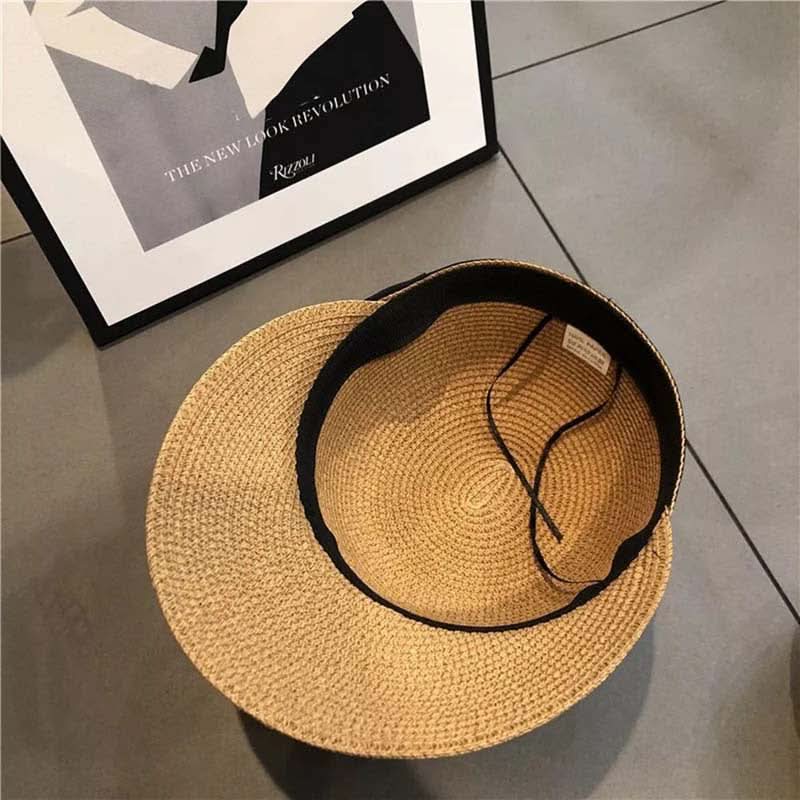 Women's Straw Sun Visor Hat – Wide Brim, UV Protection, Breathable & Stylish