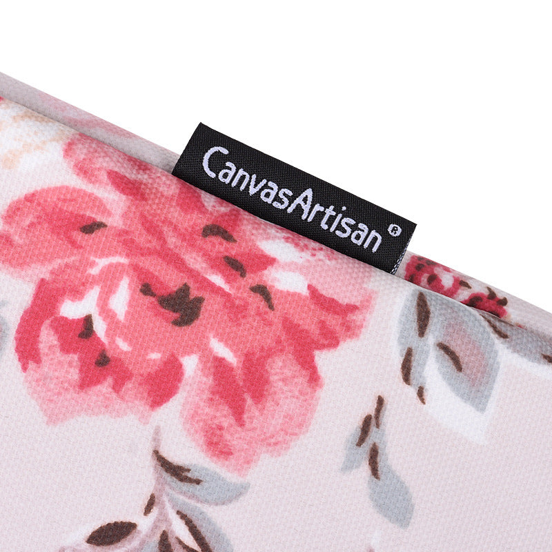 Pink Floral Polyester Laptop Sleeve – Shock-Resistant Case with Zipper & Soft Lining