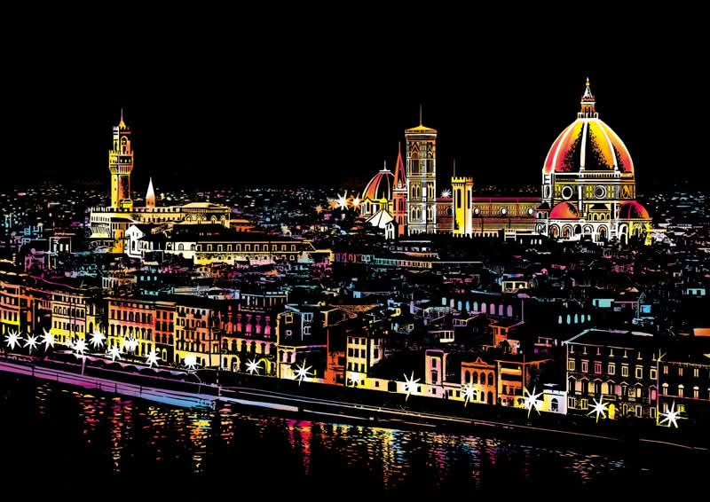 DIY Cityscape Scratch Art Kit