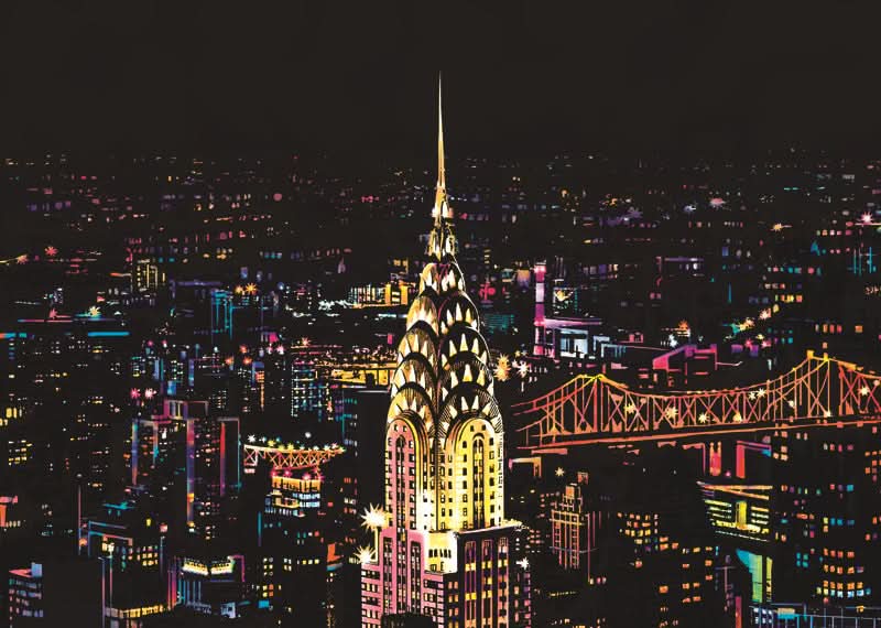 DIY Cityscape Scratch Art Kit