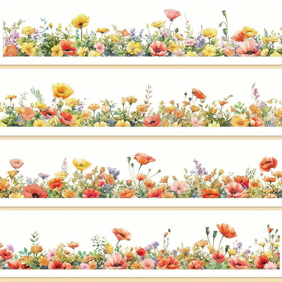 Yellow Spring Floral Tape - Decorative Adhesive Tape (2m)