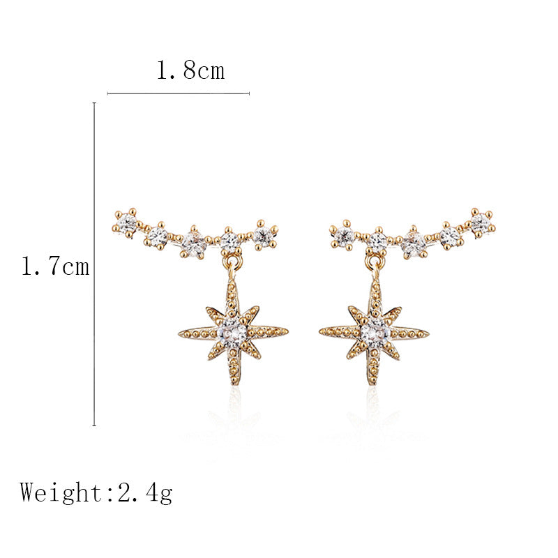 Korean Star Earrings for Women – Simple Alloy Trendy Jewelry