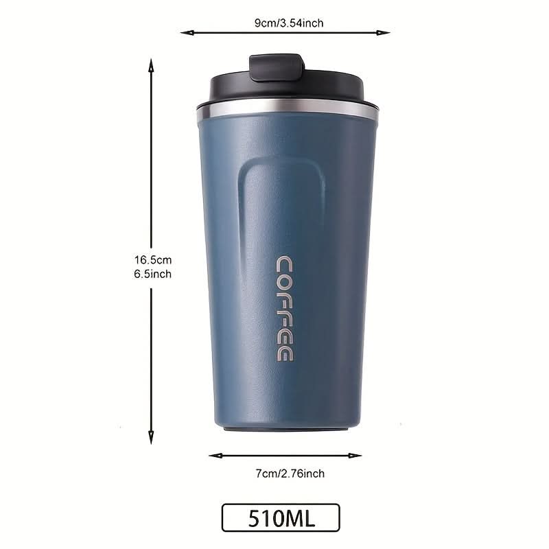 Double-Walled Insulated Stainless Steel Travel Mug - 510ml