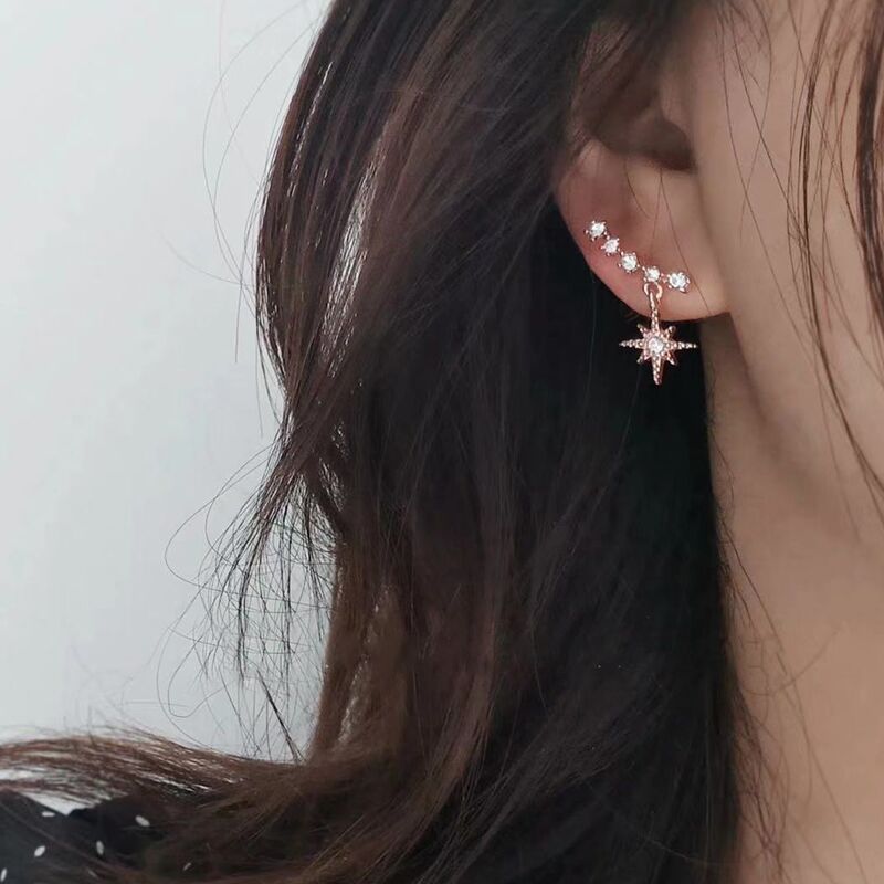 Korean Star Earrings for Women – Simple Alloy Trendy Jewelry