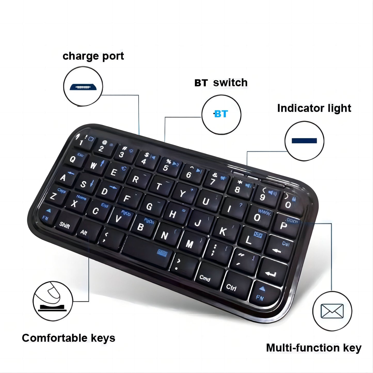 Mini Wireless Bluetooth Keyboard - 49 Keys
