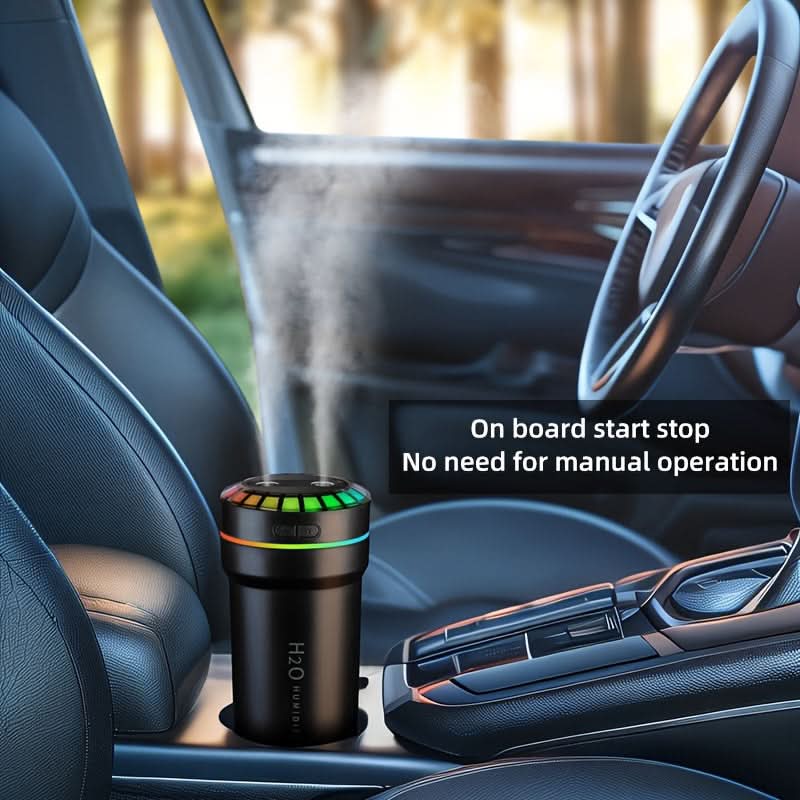 USB Music Rhythm Humidifier with LED Lights – Portable for Car & Bedroom