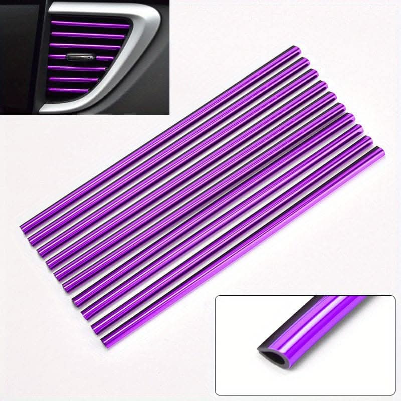 10-pcs. Car Air Vent Trim Strips – Outlet Molding for Interior Decoration