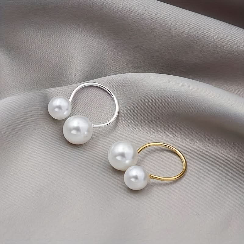 Luxurious Pearl-Effect Open Ring