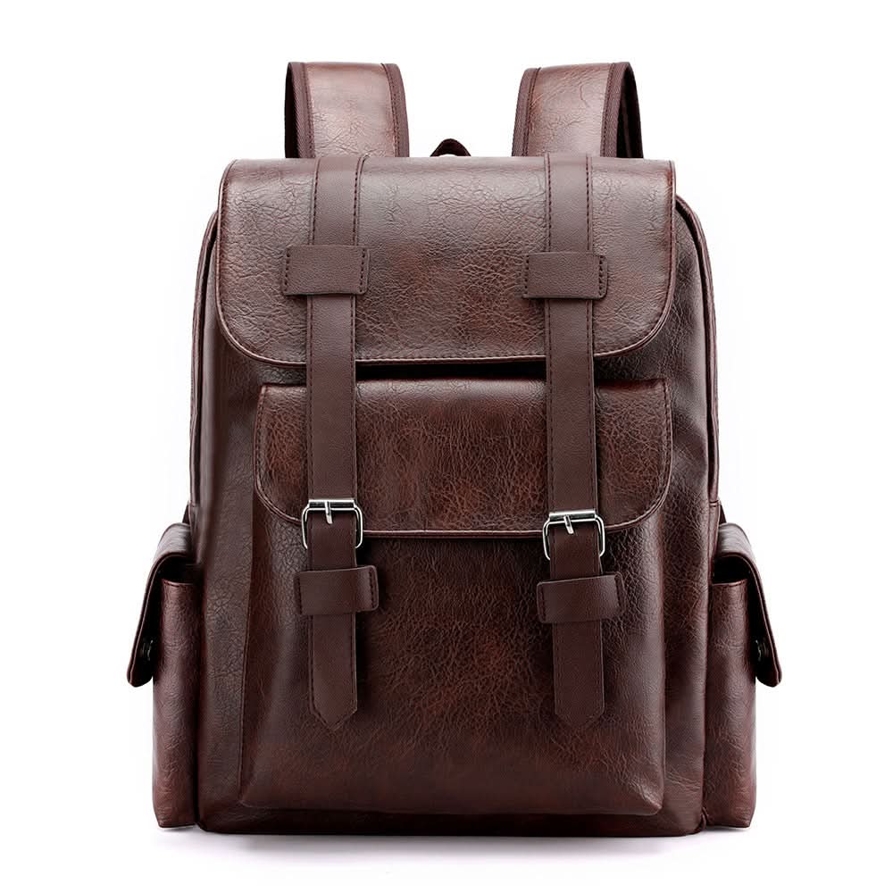 Stylish PU Leather Large Capacity Travel Backpack