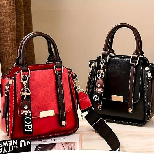 Vintage Chic Colorblock Handbag