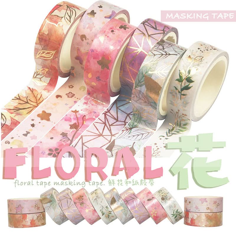 Floral Paper Tape for DIY Notebooks & Albums
