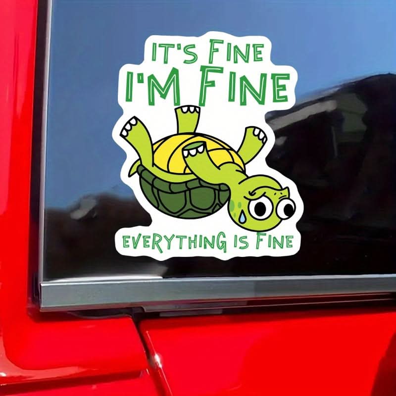Turtle Stickers  – “I’m OK, Everything’s OK” Decals for Cars, Laptops & More