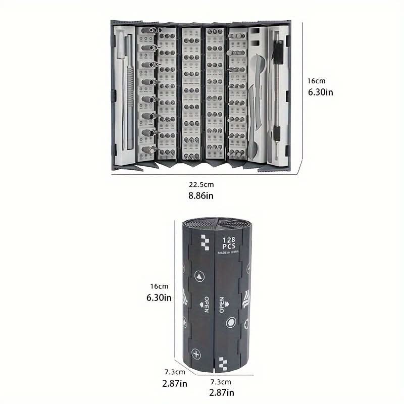128-in-1 Magnetic Precision Screwdriver Set for Electronics