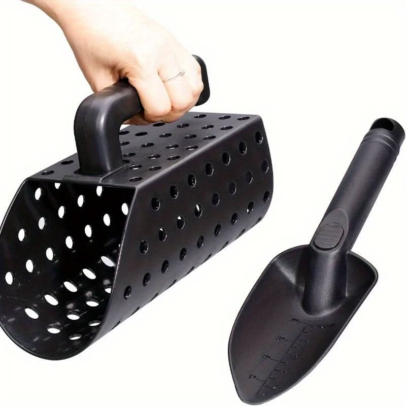 Beach Treasure Hunting Set – ABS Plastic Sand Shovel & Basket